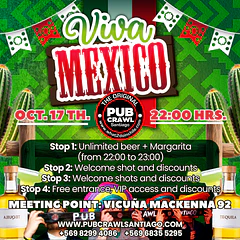Saturday 17th October - VIVA MEXICO PubCrawl Santiago 2026