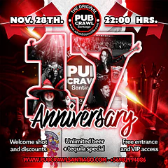 Saturday 28th November - 17 ANNIVERSARY Pub Crawl 2026