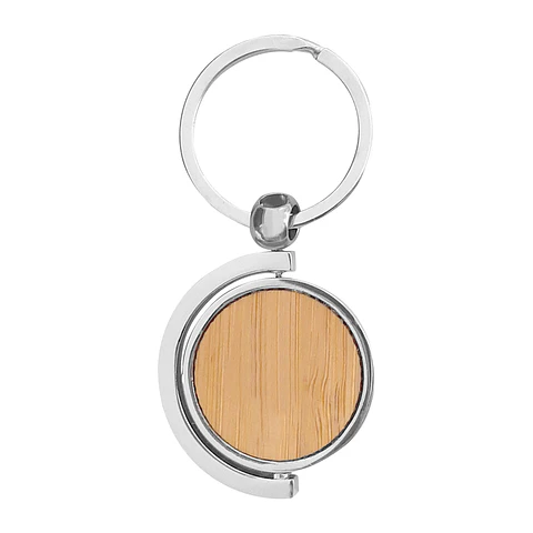 Llavero Circular Bambú