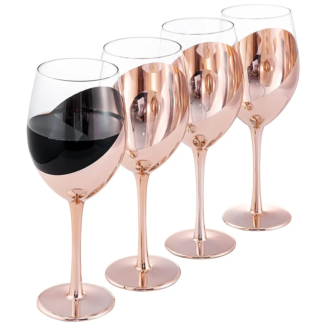 Set de Copas de Vino Encobrizadas  2