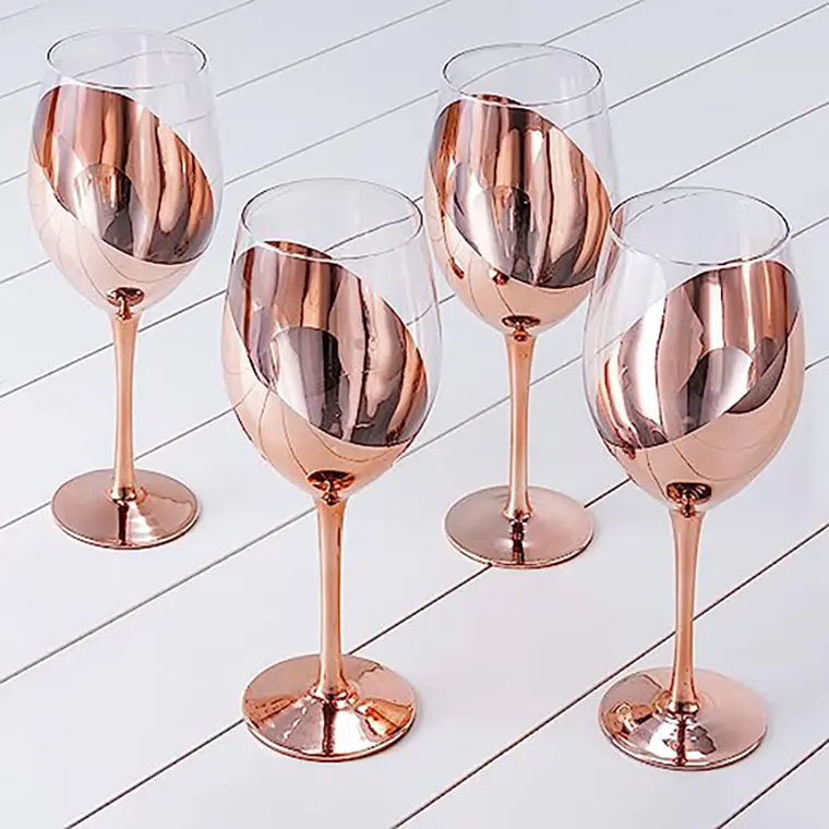 Set de Copas de Vino Encobrizadas  3