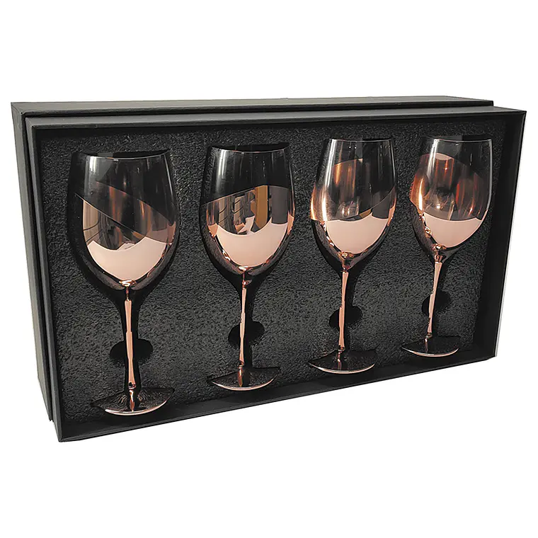 Set de Copas de Vino Encobrizadas  4