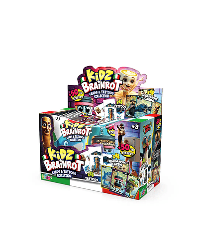 Brainrot Holographic Cards + Tattoos 