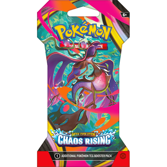 PREVENTA POKEMON TCG MEGA EVOLUTION - CHAOS RISING - PACK 12 SLEEVED BOOSTER - INGLÉS