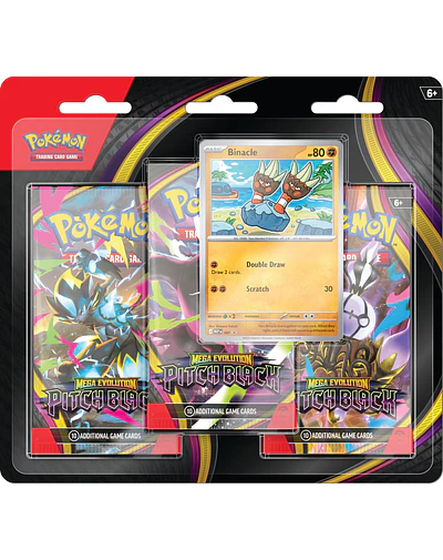 PREVENTA POKEMON TCG MEGA EVOLUTION - PITCH BLACK - 3-PACK BLISTER INGLÉS