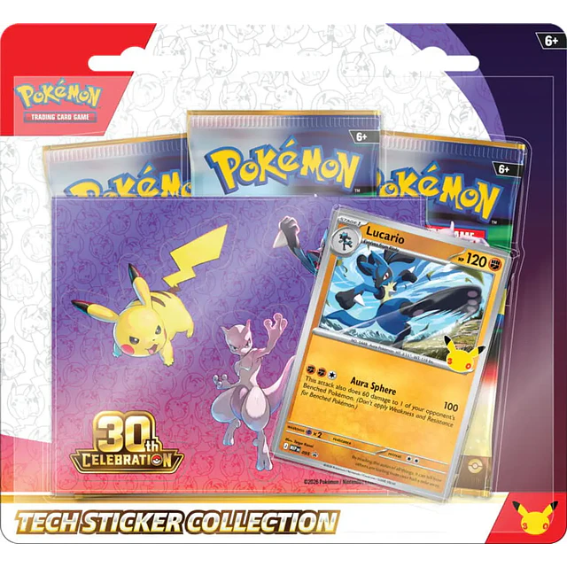 PREVENTA Pokemon TCG 30th Celebration - Tech Sticker Collection INGLÉS 3