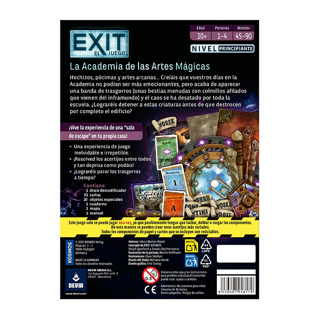 JDM EXIT: La Academia de las Artes Mágicas — Juego de Mesa en Español 2