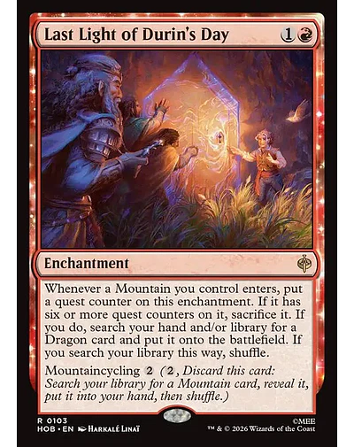 Last Light of Durin's Day - 0103 - Inglés - Foil