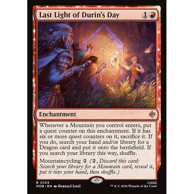 Last Light of Durin's Day - 0103 - Inglés - Foil