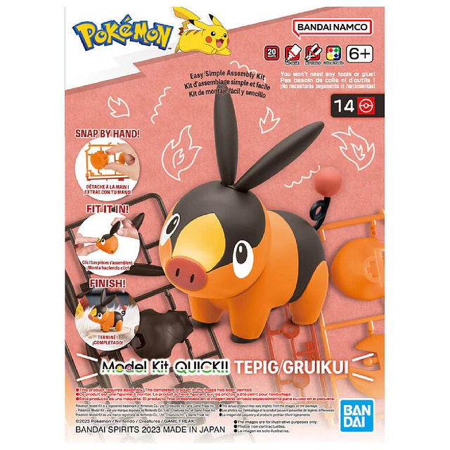 POKEMON MODEL KIT QUICK!! 14 TEPIG 1