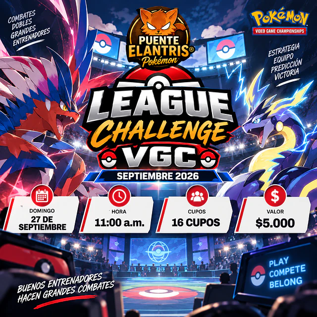 League Challenge Pokémon VGC — Septiembre 2026 | Puente Elantris