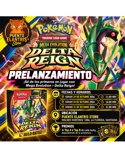 PRELANZAMIENTO DE MEGA EVOLUTION – DELTA REIGN ESPAÑOL