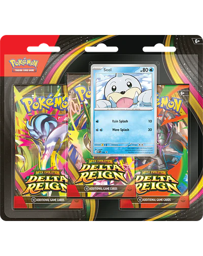 PREVENTA Pokémon TCG Mega Evolution – Delta Reign 3-Pack Blister Inglés