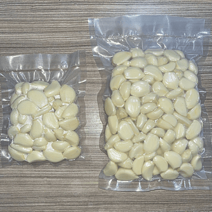 Ajo pelado al vacío por gramos