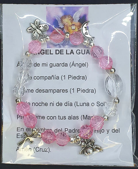Ángel de la Guarda, Pulsera de acrílico y dijes de metal
