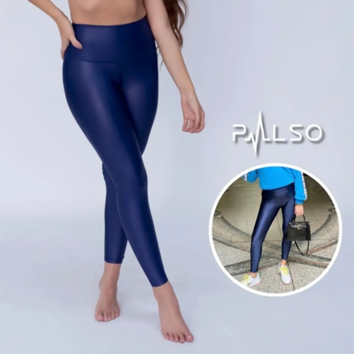 Legins Azul Electrico Brillante 1