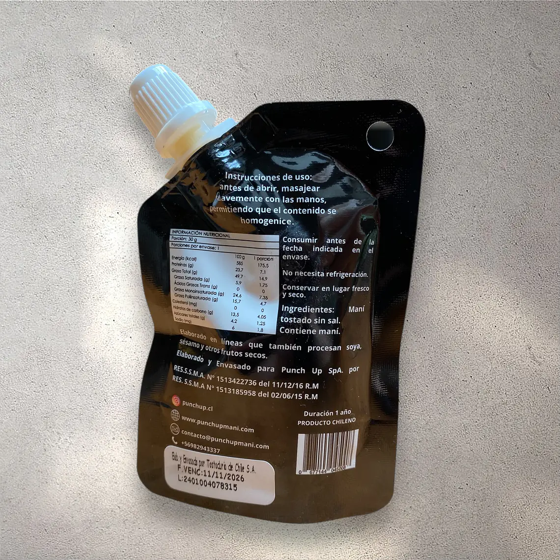  Doypack Mantequilla de maní 30 gramos  3