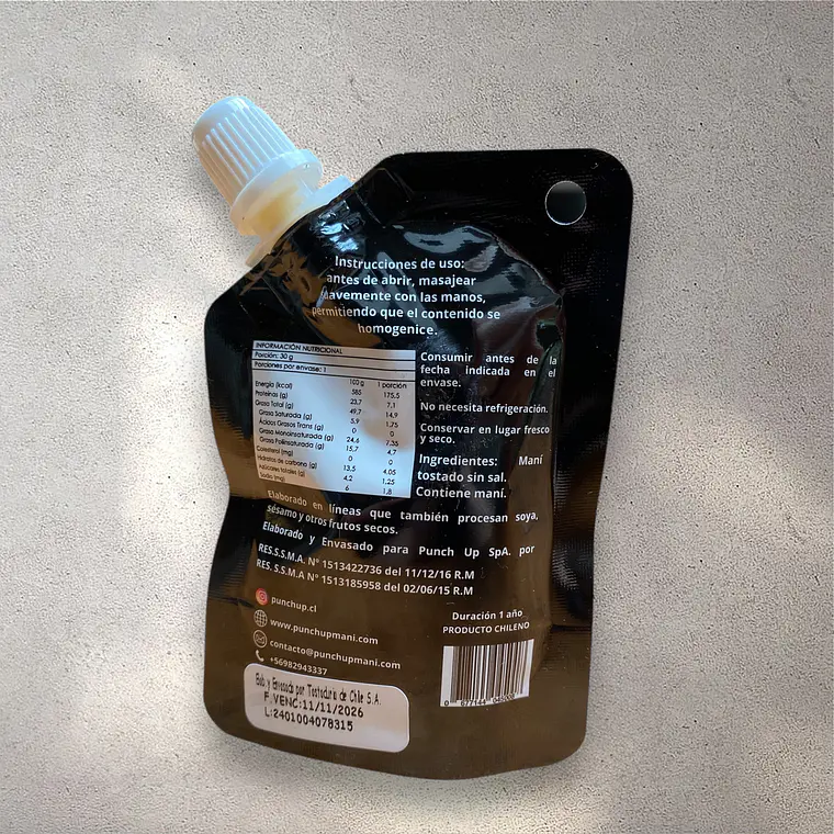  Doypack Mantequilla de maní 30 gramos  3