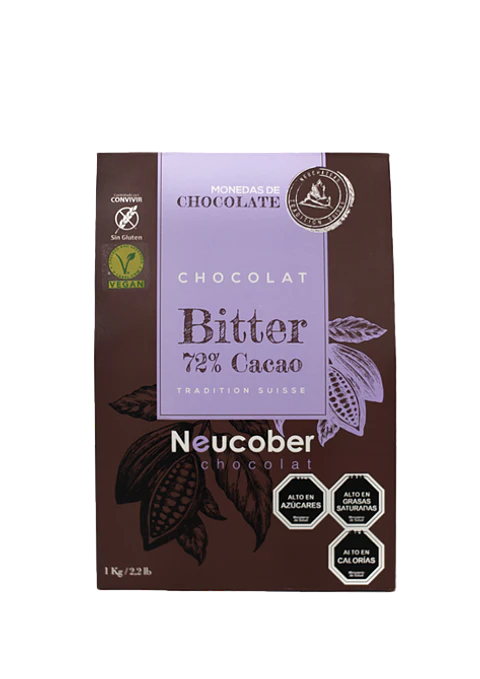Moneda "Neucober" 72% de Cacao (Vegano):