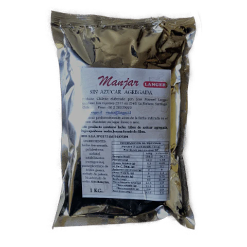 Manjar Langer sin azúcar 1KG