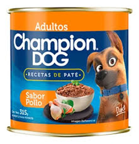 CHAMPION DOG ADULTO SABOR POLLO LATA X 315 GRS. 