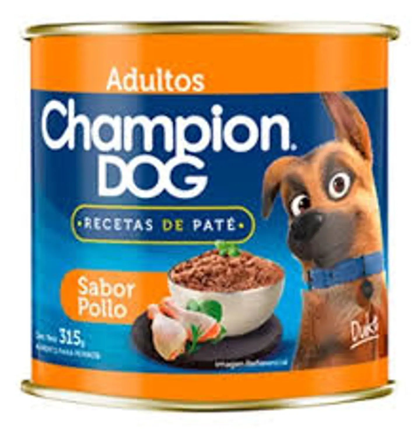 CHAMPION DOG ADULTO SABOR POLLO LATA X 315 GRS.  1