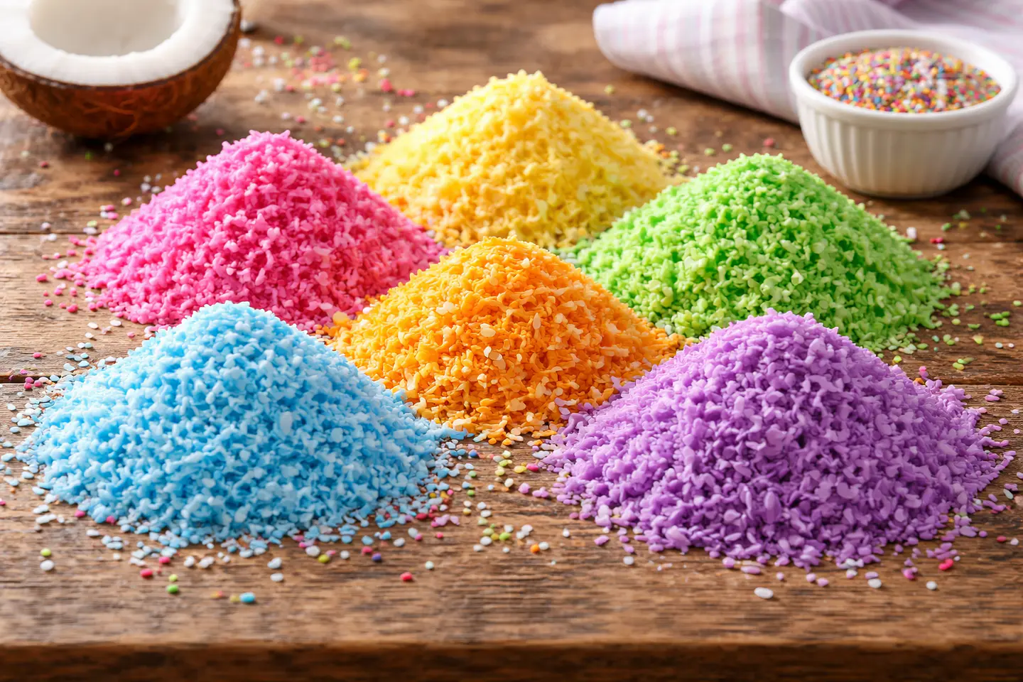 Coco rallado colores 100grs. 1