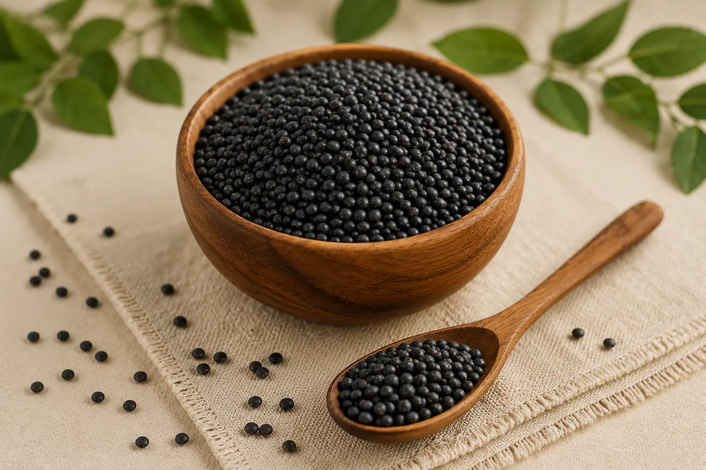 Lentejas negras 1kg. 1