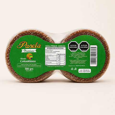 Panela "Premium Tierra Colombiana" 500grs.