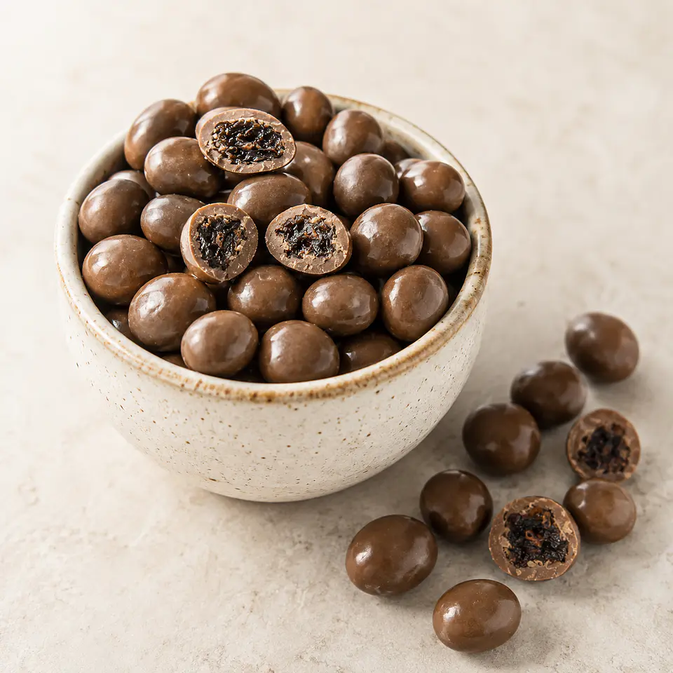Pasas bañadas en chocolate al ron  1