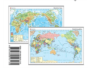 Mapa Mural Planisferio F/P (Pacifico) 128 x 77,5 