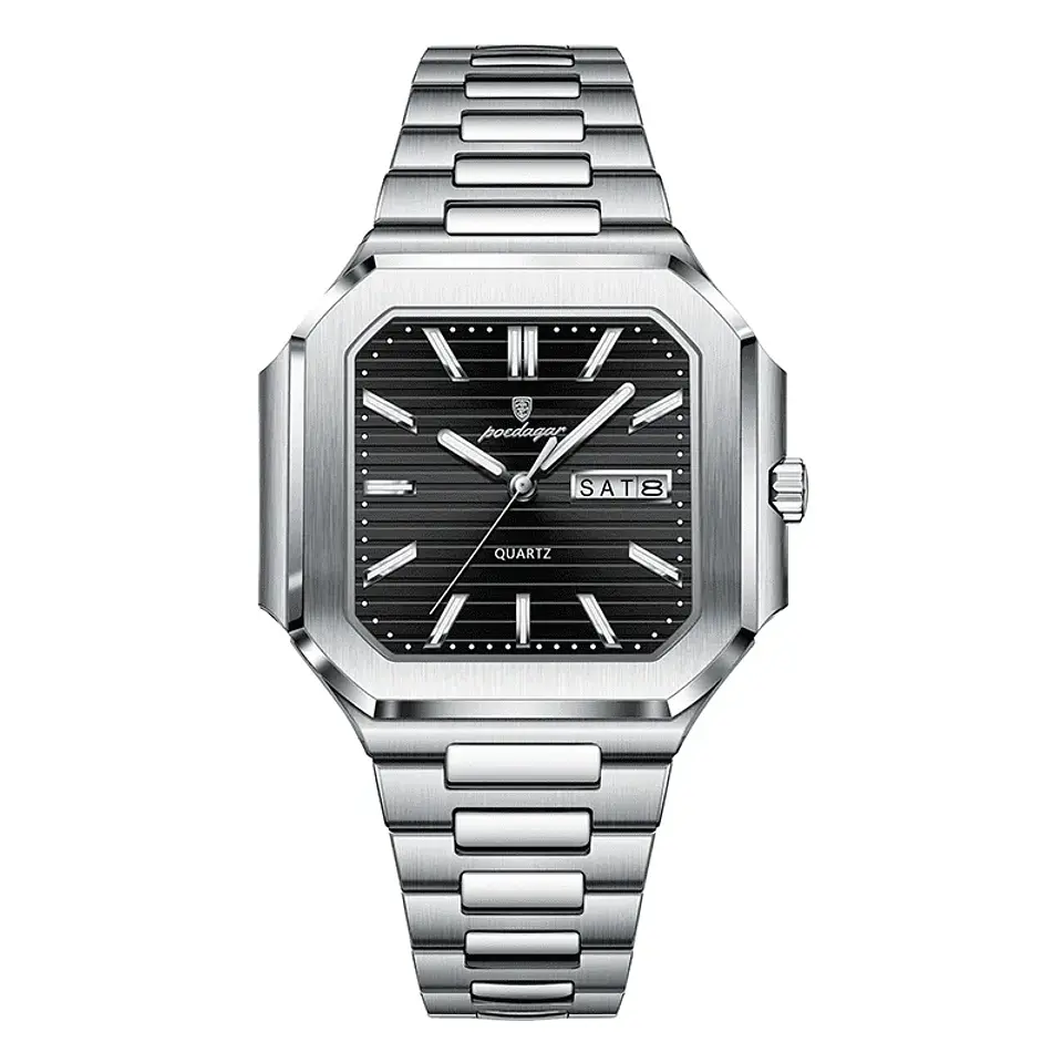 Reloj Cuadrado Elegante de Cuarzo Poedagar 672 5