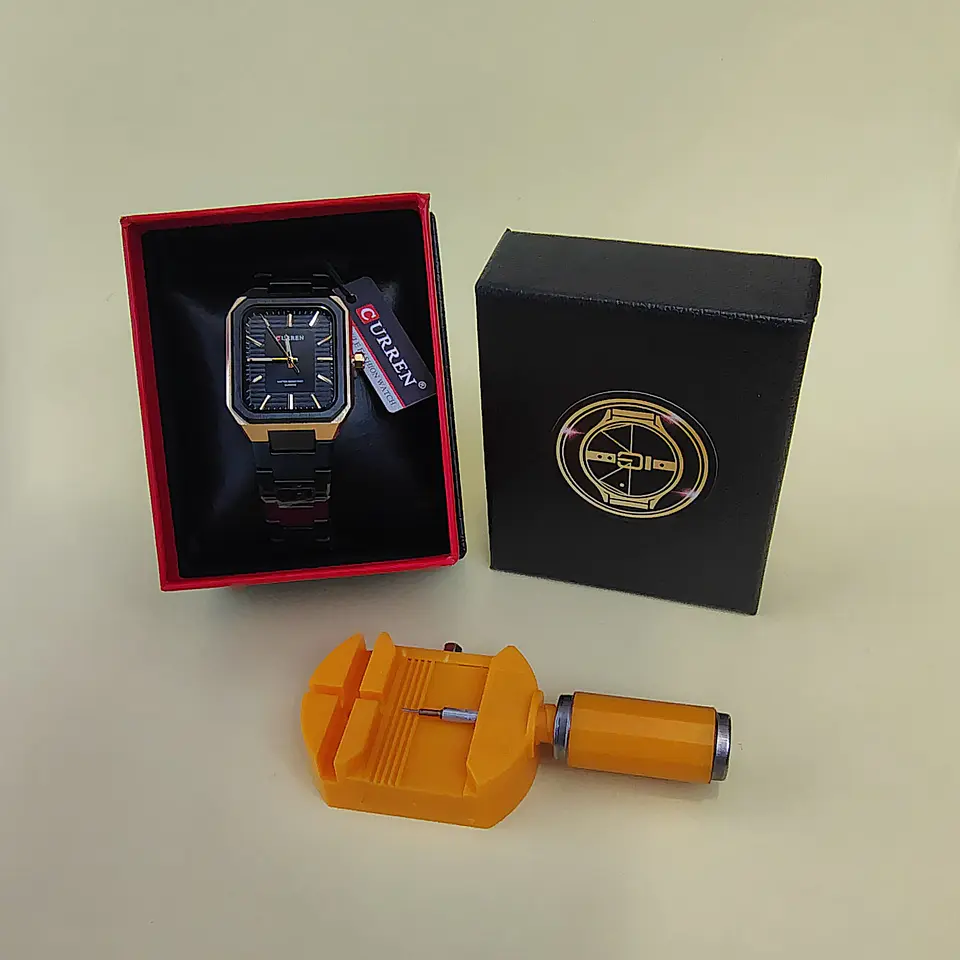 Reloj Elegante Unisex Cuadrado de Cuarzo Curren 8457 2