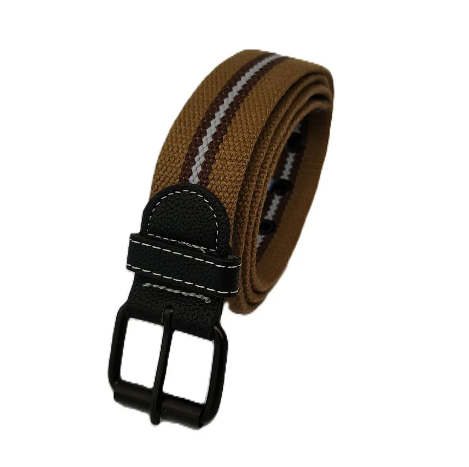 Cinturon Casual para Hombre deTela Rayado 120cm 7