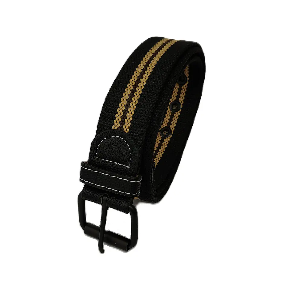 Cinturon Casual para Hombre deTela Rayado 120cm 5