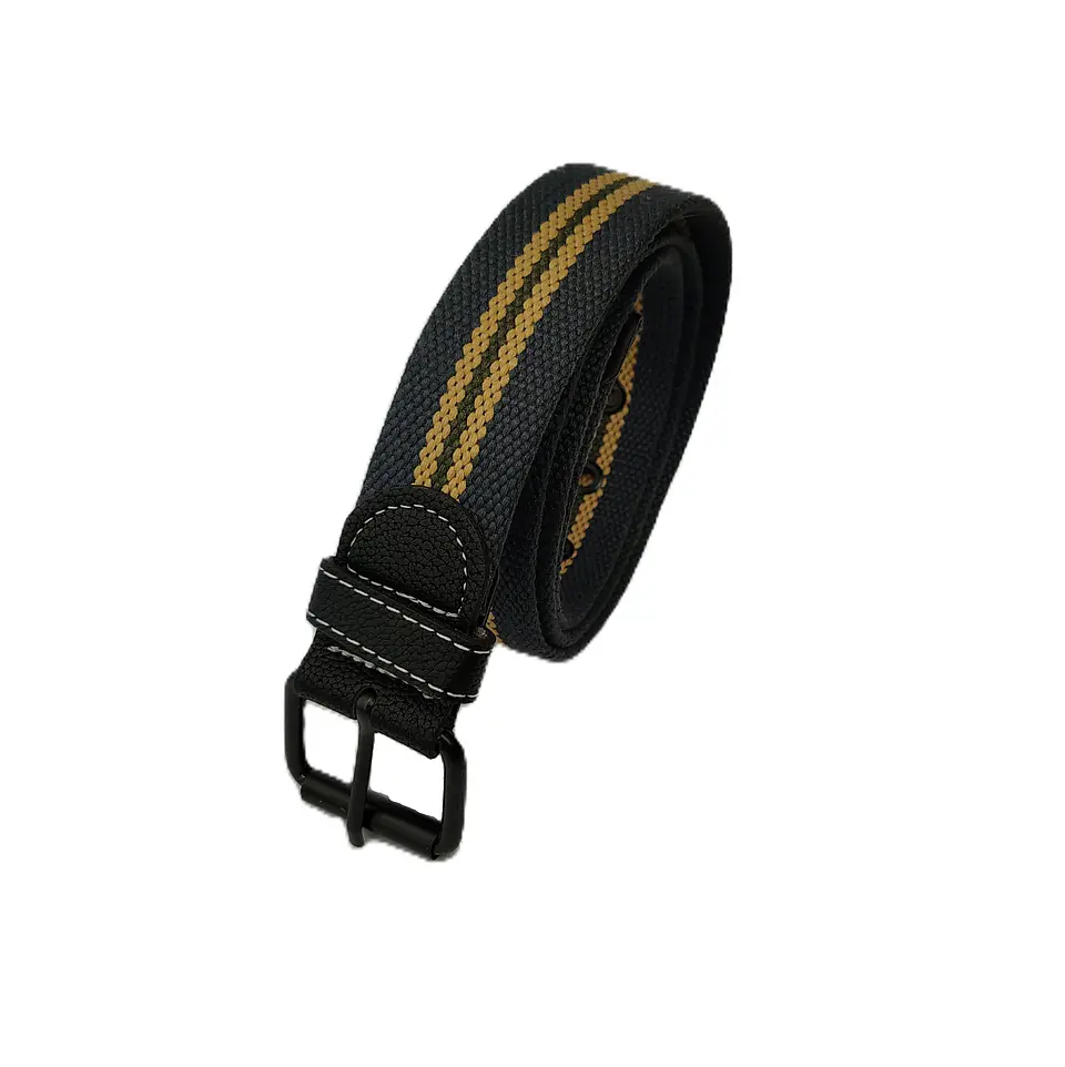 Cinturon Casual para Hombre deTela Rayado 120cm 6