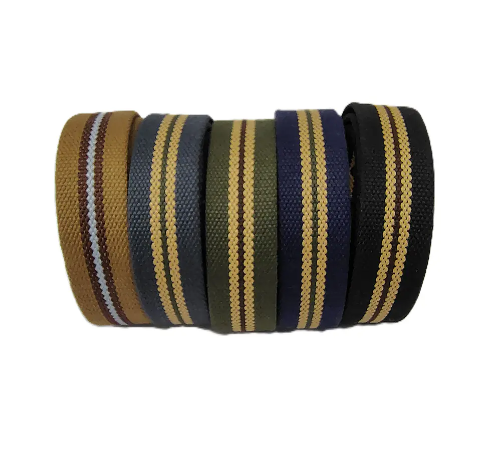 Cinturon Casual para Hombre deTela Rayado 120cm 3