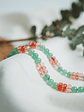 Collar piedra Sandía | Cuarzo cereza y calcedonia verde - Miniatura 2