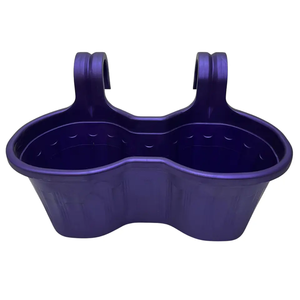 Macetero Doble Colgante para Reja o Balcón 1