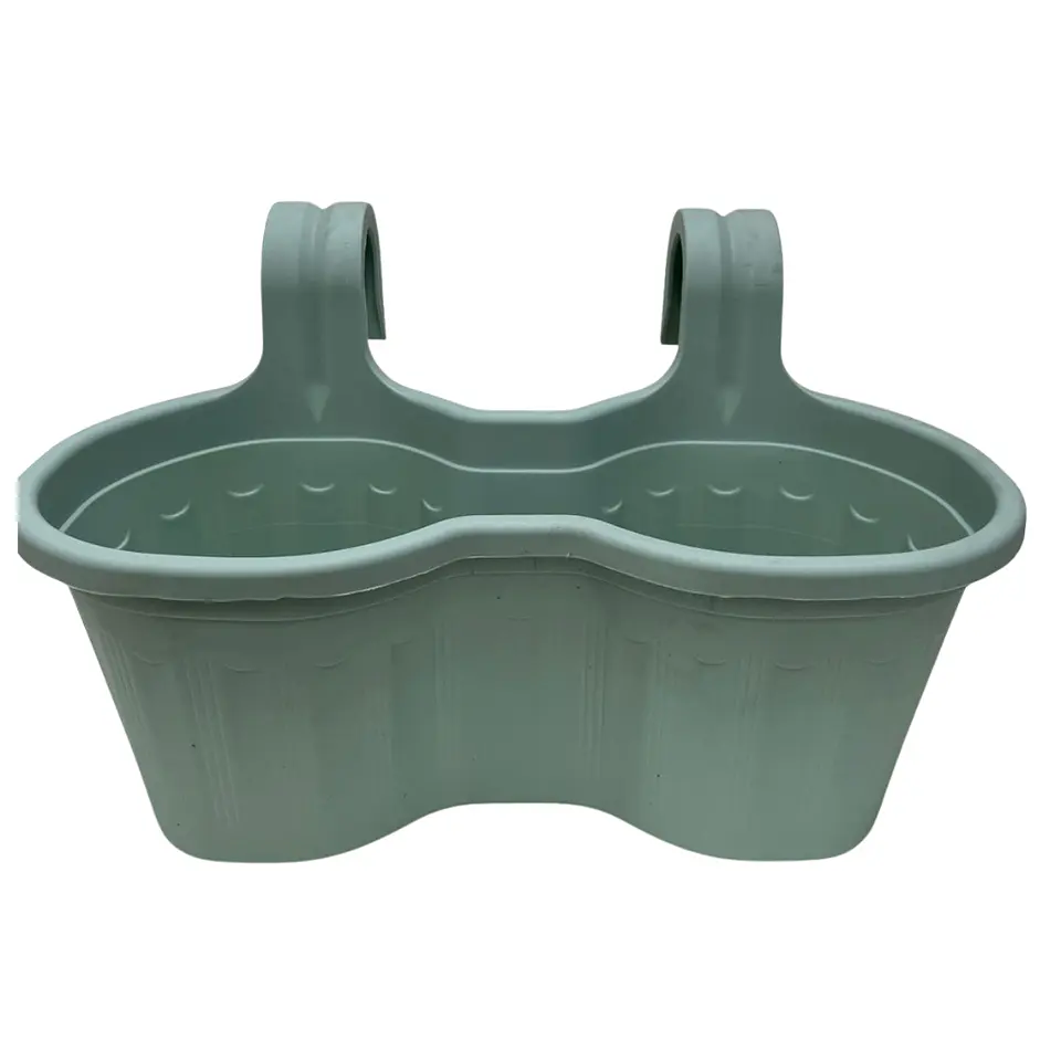 Macetero Doble Colgante para Reja o Balcón 5