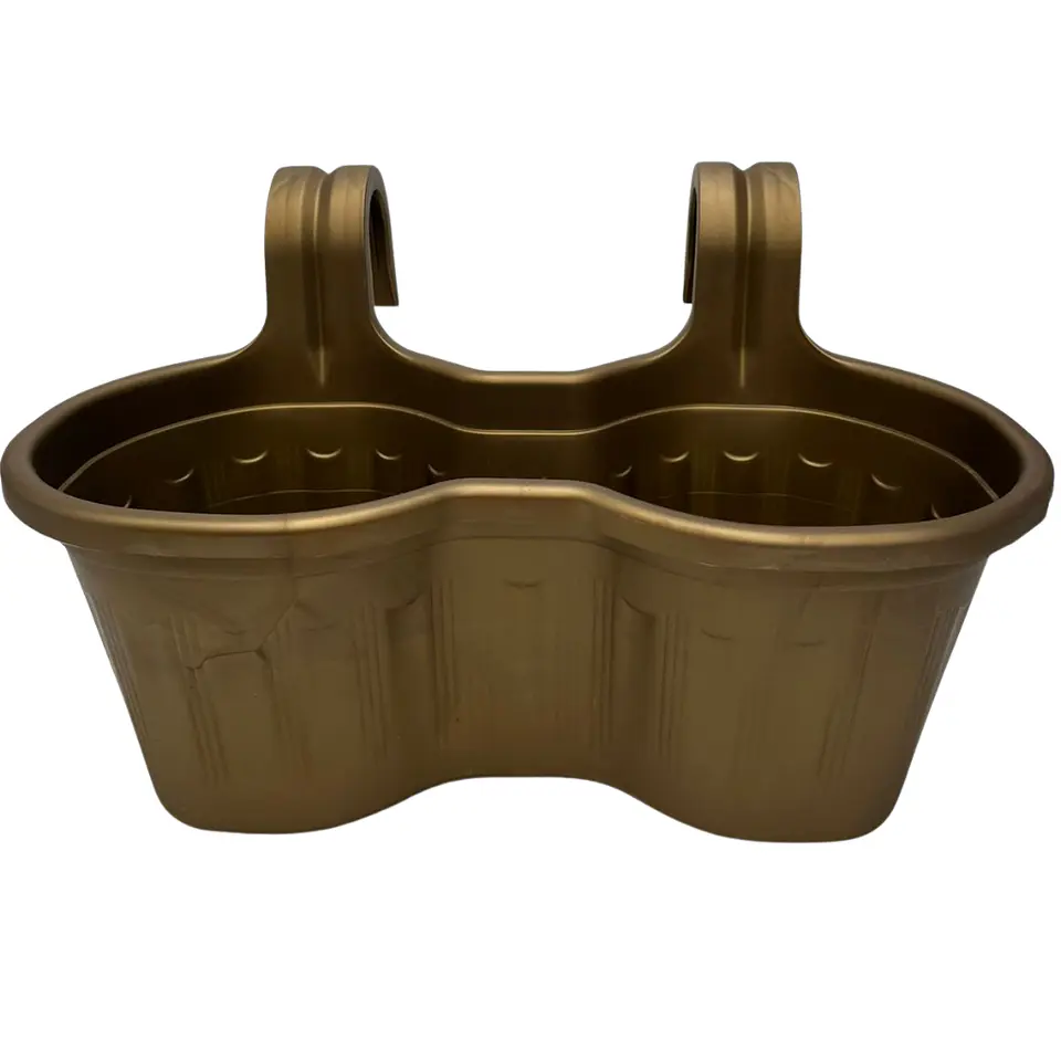 Macetero Doble Colgante para Reja o Balcón 3