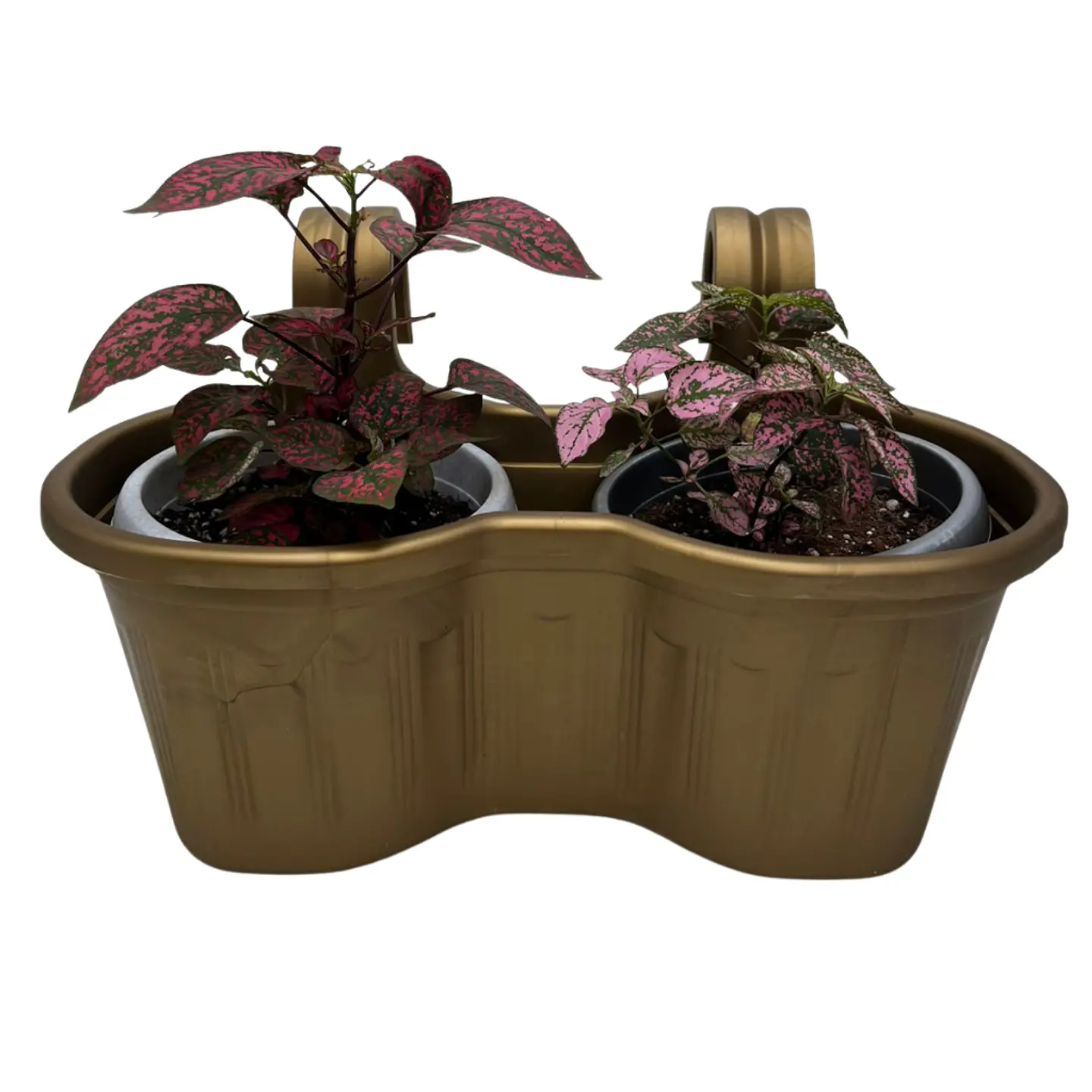 Macetero Doble Colgante para Reja o Balcón 4