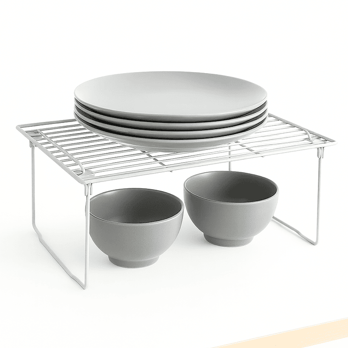 Repisa Metálica Apilable Organizadora De Cocina 1