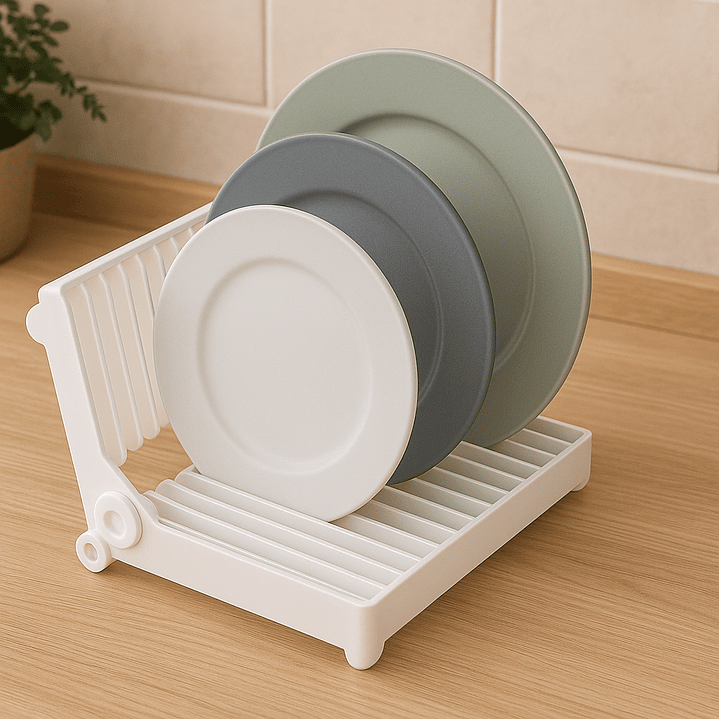 Secaplatos organizador plegable plástico 2