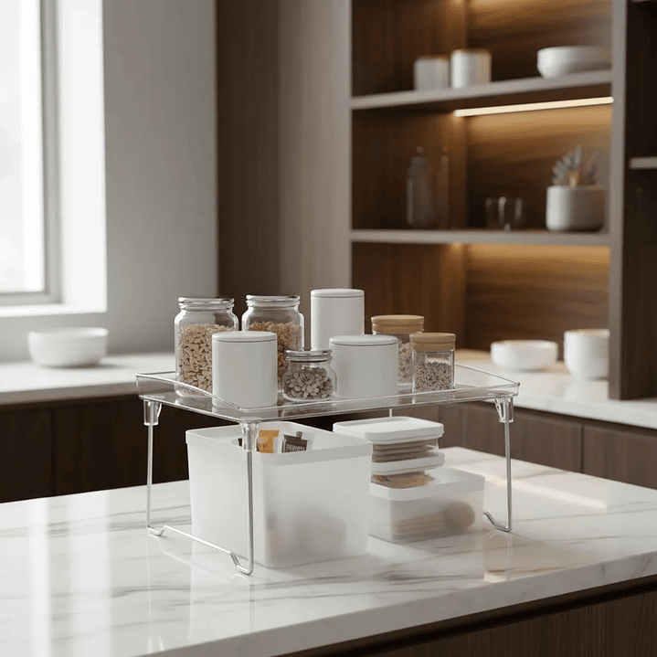 Repisa organizadora plástica transparente 3