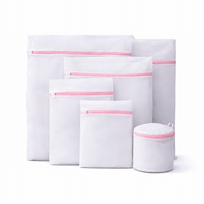 Set 6 Bolsas Lavado Malla Ropa Delicada
