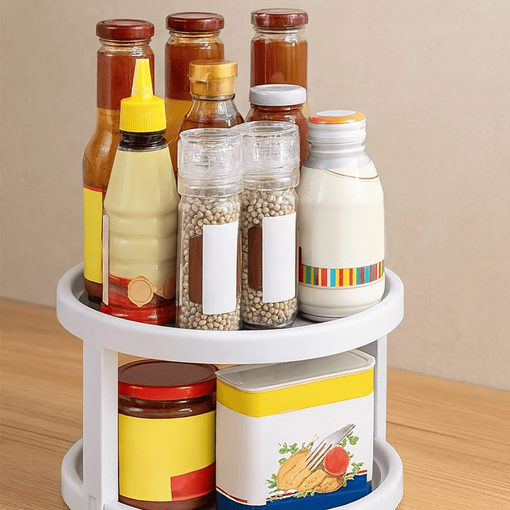 Repisa Organizadora Giratoria Dos Niveles  2