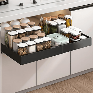 Organizador Bandeja Extraíble Deslizante Para Gabinete