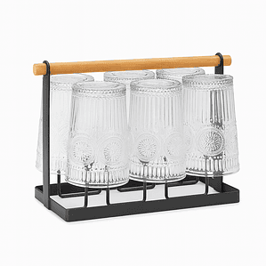 Organizador y escurridor De Vasos Negro