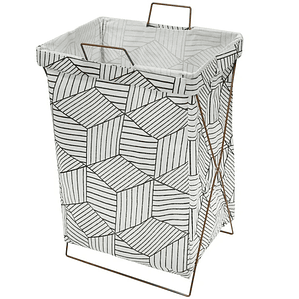 Cesta de ropa sucia base metal